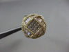 ESTATE 1.02CT MULTI CUT DIAMOND 18KT WHITE & YELLOW GOLD WOVEN CLUSTER FUN RING