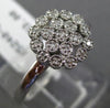 ESTATE .06CT DIAMOND 14K WHITE GOLD 3D CLUSTER FILIGREE MILGRAIN FLOWER FUN RING