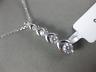 ESTATE .50CT DIAMOND 14K WHITE GOLD 5 STONE JOURNEY GRADUATING ELONGATED PENDANT