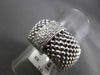 ESTATE WIDE .35CT DIAMOND 14KT WHITE GOLD PAVE FLEXIBLE WOVEN MESH RING F/G VS