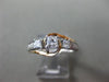 ESTATE .63CT DIAMOND 14K WHITE & ROSE GOLD PAST PRESENT FUTURE ENGAGEMENT RING
