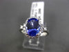 ESTATE 1.95CT DIAMOND & TANZANITE 18KT WHITE GOLD 3D OVAL HALO ENGAGEMENT RING