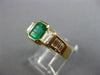 ESTATE 2.50CT DIAMOND & AAA COLOMBIAN EMERALD 18K YELLOW GOLD 3D ENGAGEMENT RING