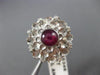 ANTIQUE LARGE 1.02CT DIAMOND & AAA STAR SAPPHIRE 14KT WHITE GOLD 3D RING #25346