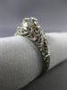 ANTIQUE WIDE .60CT DIAMOND 14K WHITE GOLD CLASSIC SOLITAIRE FILIGREE RING #23433