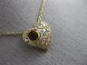 ESTATE .40CT DIAMOND 14KT YELLOW GOLD 3D CLASSIC PUFFED HEART PENDANT #22986