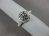 ESTATE .44CT DIAMOND 14KT WHITE GOLD 3D CLASSIC HALO SEMI MOUNT ENGAGEMENT RING