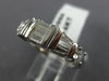 ESTATE 1.36CT ROUND & BAGUETTE CUT DIAMOND 14K WHITE GOLD ANNIVERSARY RING #6966