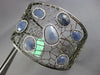 LARGE 15.78CT DIAMOND & AAA SAPPHIRE 18KT BLACK GOLD MULTI SHAPE BANGLE BRACELET