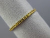 ESTATE .23CT AAA YELLOW SAPPHIRE 14KT YELLOW GOLD 3D CLASSIC SEMI ETERNITY RING