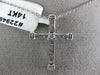 ESTATE .32CT DIAMOND 14KT WHITE GOLD 3D CLASSIC CROSS FLOATING PENDANT #22948