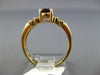 ESTATE 1.23CT DIAMOND & AAA RHODOLITE 14KT YELLOW GOLD 3D OVAL ENGAGEMENT RING