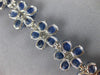 ESTATE EXTRA LARGE 55.15CT DIAMOND & AAA SAPPHIRE 18K WHITE GOLD FLOWER BRACELET