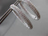 ESTATE MASSIVE 13.13CT DIAMOND 18KT WHITE GOLD OVAL DOUBLE SIDED HOOP EARRINGS