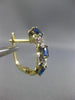 1.82CT DIAMOND & AAA SAPPHIRE 14KT YELLOW GOLD X LOVE LEVERBACK HANGING EARRINGS