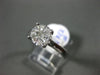 ESTATE LARGE .58CT MULTI CUT DIAMOND 14K WHITE GOLD 3D INVISIBLE ENGAGEMENT RING