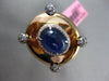 ANTIQUE LARGE 4.87CT DIAMOND & AAA SAPPHIRE 18KT TWO TONE GOLD 3D FILIGREE RING