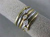 ESTATE WIDE .23CT DIAMOND 14K TWO TONE GOLD MULTI ROW GRADUATING BEZEL LOVE RING