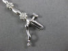 ESTATE .60CT DIAMOND 14K WHITE GOLD 3D FLOWER BY THE YARD TENNIS BRACELET #26322