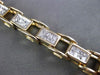 ESTATE WIDE 2.58CT DIAMOND 14KT TWO TONE GOLD 3D INVISIBLE TENNIS BRACELET #3008