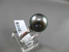 ESTATE DIAMOND 14KT WHITE GOLD AAA TAHITIAN PEARL SOLITAIRE ETOILE TENSION RING