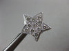 ESTATE LARGE 1.75CT ROUND DIAMOND 18KT WHITE GOLD 3D PAVE STAR CLIP ON EARRINGS