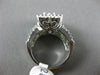 ESTATE EXTRA LARGE 2.30CT DIAMOND 14KT WHITE GOLD 3D SQUARE HALO ENGAGEMENT RING