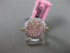 ESTATE WIDE .57CT WHITE & PINK DIAMOND 18K WHITE & ROSE GOLD FILIGREE HEART RING