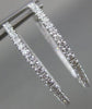 ESTATE LARGE 1.13CT DIAMOND 18KT WHITE GOLD 3D INSIDE OUT ROUND HANGING EARRINGS