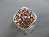 ESTATE 2.76CT MULTI COLOR DIAMOND 18KT WHITE & ROSE GOLD SQUARE ANNIVERSARY RING