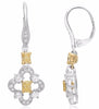 1.24CT DIAMOND 14KT WHITE GOLD 3D INSIDE OUT HUGGIE HOOP HANGING EARRINGS #1121