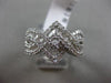 ESTATE 1.92CT BAGUETTE ROUND DIAMOND 18KT WHITE GOLD INFINITY LOVE KNOT FUN RING