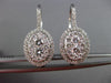 ESTATE LARGE 2.60CT DIAMOND 18KT WHITE GOLD 3D CLUSTER OVAL HANGING EARRINGS