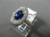 ESTATE 1.82CT DIAMOND & AAA EXTRA FACET SAPPHIRE 14KT WHITE GOLD ENGAGEMENT RING