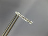 ESTATE .25CT DIAMOND 14KT WHITE GOLD 3D CLASSIC OVAL HUGGIE HOOP EARRINGS