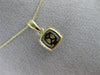 ESTATE .25CT DIAMOND 14KT TWO TONE GOLD 3D SQUARE CLUSTER HALO FLOATING PENDANT