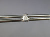 ESTATE .27CT DIAMOND 14KT WHITE GOLD 3D CLASSIC TRILLION STUD EARRINGS #25339