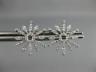 ESTATE LARGE .38CT DIAMOND 14KT WHITE GOLD 3D FLOWER SNOW FLAKE STUD EARRINGS