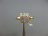 ESTATE WIDE .38CT ROUND & PRINCESS DIAMOND 14KT ROSE GOLD 3D SQUARE FUN RING