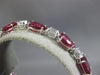 ESTATE WIDE 19.52CT AAA WHITE & PINK TOPAZ 18KT WHITE GOLD OVAL TENNIS BRACELET