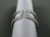 ESTATE .37CT DIAMOND 14K WHITE GOLD 3D DOUBLE SIDED RECTANGULAR TENSION FUN RING