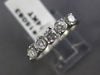 ESTATE .74CT DIAMOND 14KT WHITE GOLD 3D 5 STONE WEDDING ANNIVERSARY RING #15083