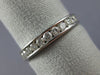 ESTATE .50CT DIAMOND 14K WHITE GOLD 3D SEMI ETERNITY CHANNEL ANNIVERSARY RING