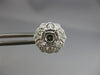 ESTATE .54CT DIAMOND 14K WHITE GOLD 3D HEXAGON FILIGREE SEMI MOUNT STUD EARRINGS