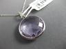 ESTATE LARGE 14.57CT DIAMOND & AAA AMETHYST 14KT WHITE GOLD 3D FLOATING PENDANT