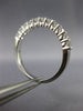 ESTATE .65CT DIAMOND 18KT WHITE GOLD 11 STONE SEMI ETERNITY ANNIVERSARY RING