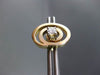 ESTATE DIAMOND 14KT YELLOW GOLD OVAL ETOILE SOLITAIRE EARRINGS E/F VVS #23018