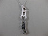 ESTATE LARGE .70CT DIAMOND 14K WHITE GOLD FLOATING 'LOVE' 'AMORE' PENDANT #17866