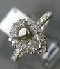 ESTATE .38CT DIAMOND 14KT WHITE GOLD PEAR SHAPE HALO SEMI MOUNT ENGAGEMENT RING