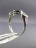 ESTATE .20CT ROUND DIAMOND 14KT WHITE GOLD 3D MILGRAIN THREE HEART LOVE RING